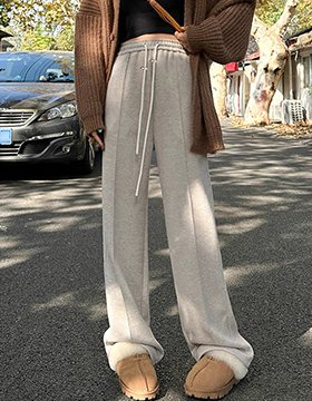 631488 孕婦褲 韓版人字紋顯瘦毛呢直筒長褲 M-XXL NT.450
