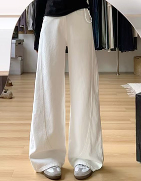631525 孕婦褲 韓版寬鬆顯瘦側拉繩百搭直筒長褲 M-XXL NT.490