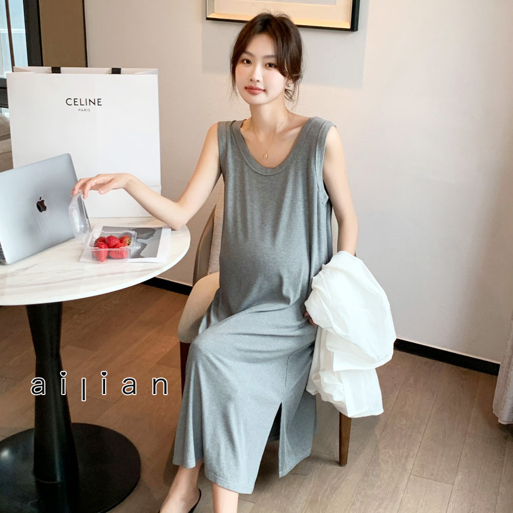 652260 韓版休閒彈性修身無袖圓領背心洋裝 $590