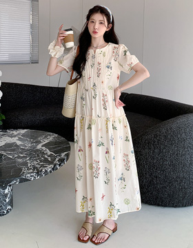 652296 孕婦裝 美麗時尚碎花溫柔度假風短袖洋裝 NT.590