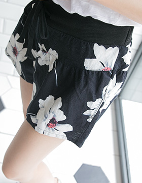 660236 Summer Floral Maternity Shorts with Yoga Drawstring Waist M-XL, Shipped from Korea NT.1180