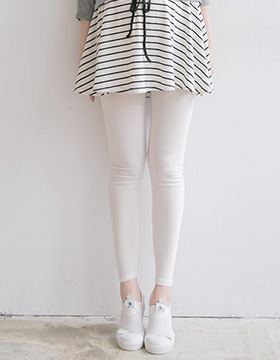 660442 Maternity leggings simple with solid color ,  breathable and Yoga Waist , Made In Korea NT.390