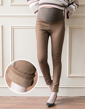 660514 Brushed Maternity Pants with Narrow Legs and Adjustable Yoga Waist M-XL, Made in Korea NT.1080