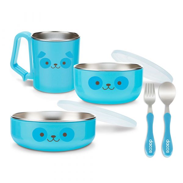 P000160 日本dacos 寶貝大口吃不鏽鋼餐具組-Puppy NT.860