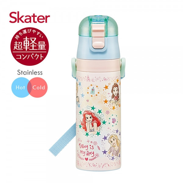 P000217 Skater不鏽鋼直飲保溫水壺(470ml) 迪士尼公主My Day NT.990