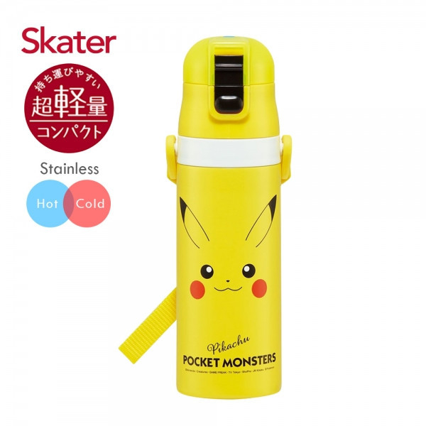 P000218 Skater不鏽鋼直飲保溫水壺(470ml) 皮卡丘CHU! NT.990