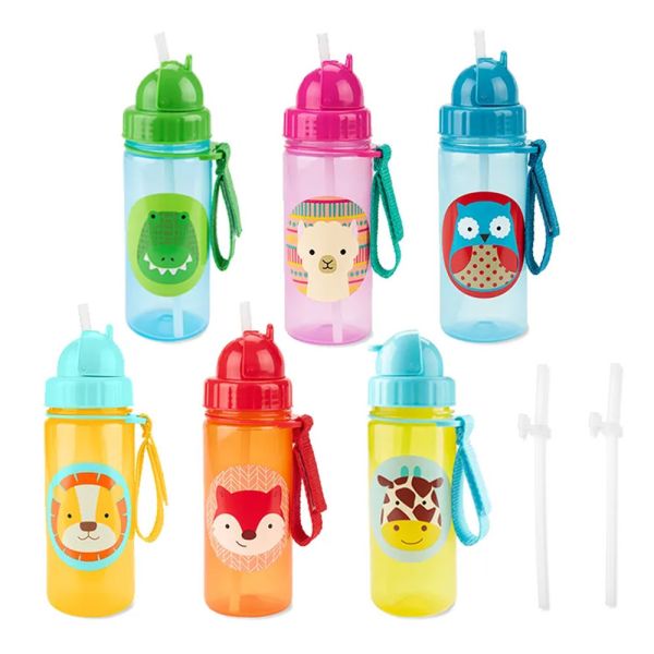 P000231 【SKIP HOP】ZOO吸管學習冷水壺 390ML (13oz) + 專用吸管2件組 - 14款可選 NT.430