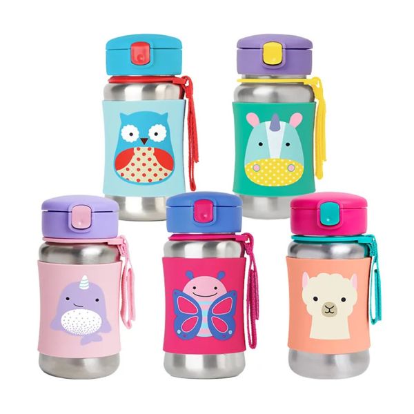P000232 【SKIP HOP】ZOO不鏽鋼吸管水壺 350ML - 5款可選 NT.860