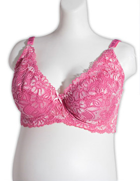 68040 Pink Floral Covered Nursing Bra with Underwire ~E-F．34-42, MIT NT.490